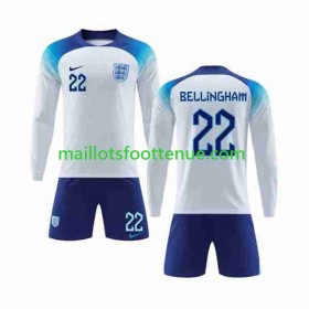 Maillot/Tenue Angleterre Bellingham 22 Enfant Domicile Coupe du monde 2022 Manche Longue